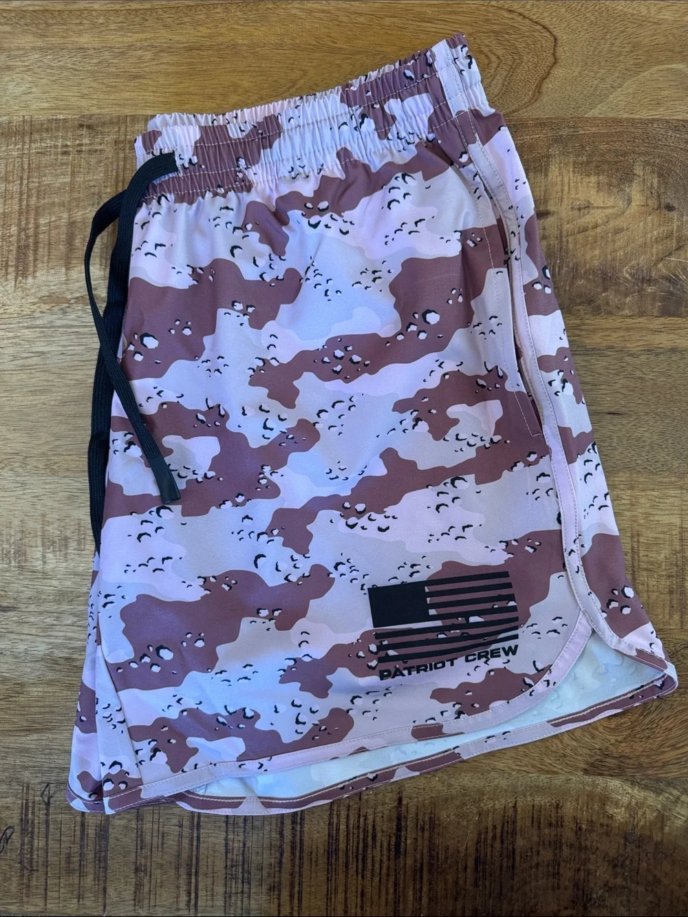Patriot Crew Camo Athletic Shorts with Drawstring